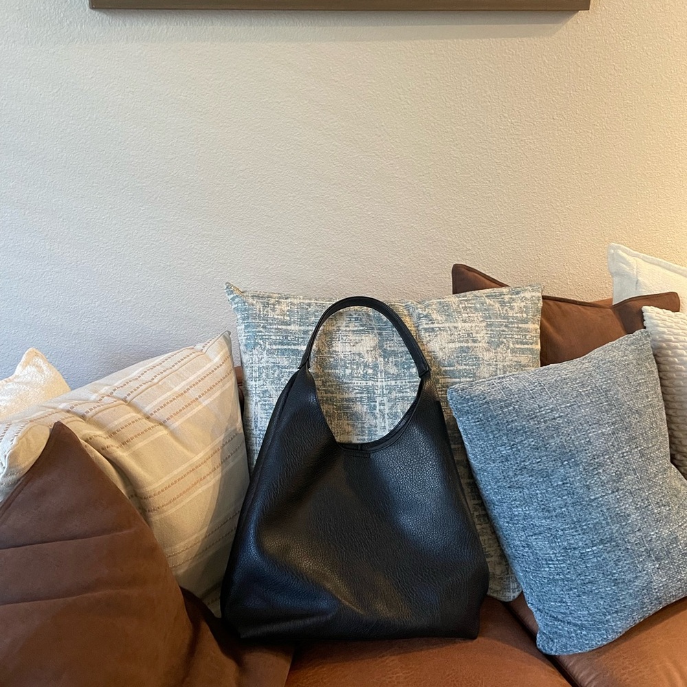 Super cute! Black vegan leather hobo NWT! Make me a reasonable offer